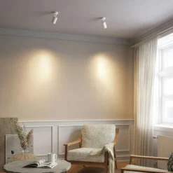 Edgespot Single 65 Spotlight, Vit / Mässing