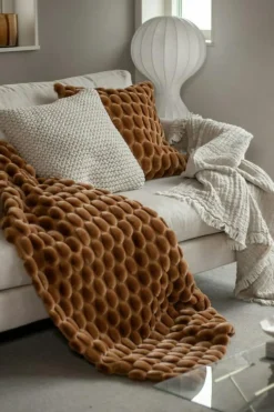 Egg Pläd 130x170 cm, Dusty Pink