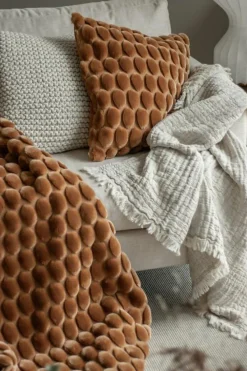 Egg Pläd 130x170 cm, Dusty Pink