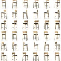 Decotique Barstolar & Barpallar-Elephant Barstol, Mörk Ek / Brunt Läder