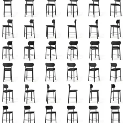 Decotique Barstolar & Barpallar-Elephant Barstol, Mörk Ek / Brunt Läder