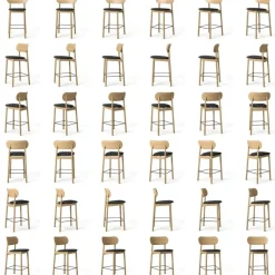 Decotique Barstolar & Barpallar-Elephant Barstol, Mörk Ek / Brunt Läder