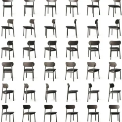 Elephant Stol, Mörk Ek / Svart Läder