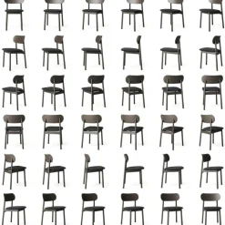 Elephant Stol, Mörk Ek / Svart Läder