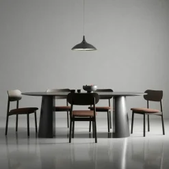 Elephant Stol, Mörk Ek / Svart Läder