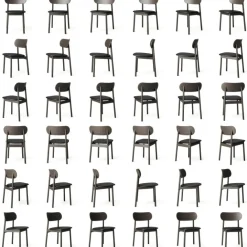 Elephant Stol, Mörk Ek / Svart Läder