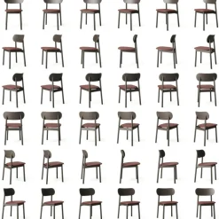 Elephant Stol, Mörk Ek / Svart Läder