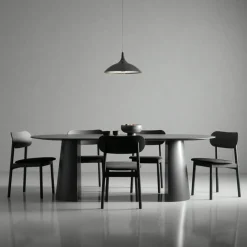 Elephant Stol, Svart / Svart Läder