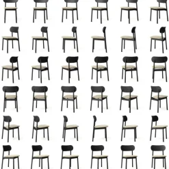 Elephant Stol, Svart / Svart Läder