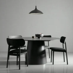 Elephant Stol, Svart / Svart Läder