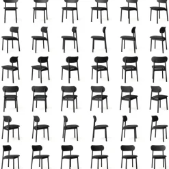 Elephant Stol, Svart / Svart Läder