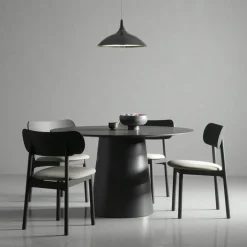 Elephant Stol, Svart / Svart Läder