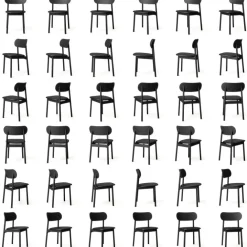 Elephant Stol, Svart / Svart Läder