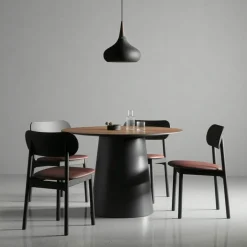 Elephant Stol, Svart / Svart Läder