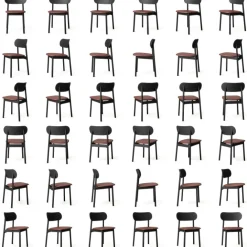 Elephant Stol, Svart / Svart Läder