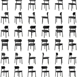 Elephant Stol, Svart / Svart Läder