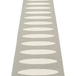 Pappelina Plastmattor-Ella Matta 70x225 cm, Warm Grey/Vanilla