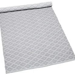 Ella Ripsmatta Mörkgrå / Vit, 70x160 cm