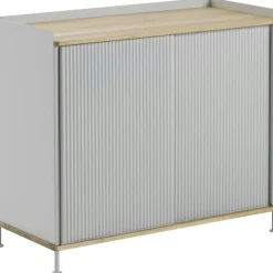 Enfold Skänk 45x100 cm, Oljad Ek / Dusty Green