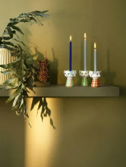 Bjørn Wiinblad Ljuslyktor-Eva Ljusstake 9,5 cm, Ljusblå