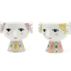 Eva Ljusstake 2-pack, Gul/Lavendel