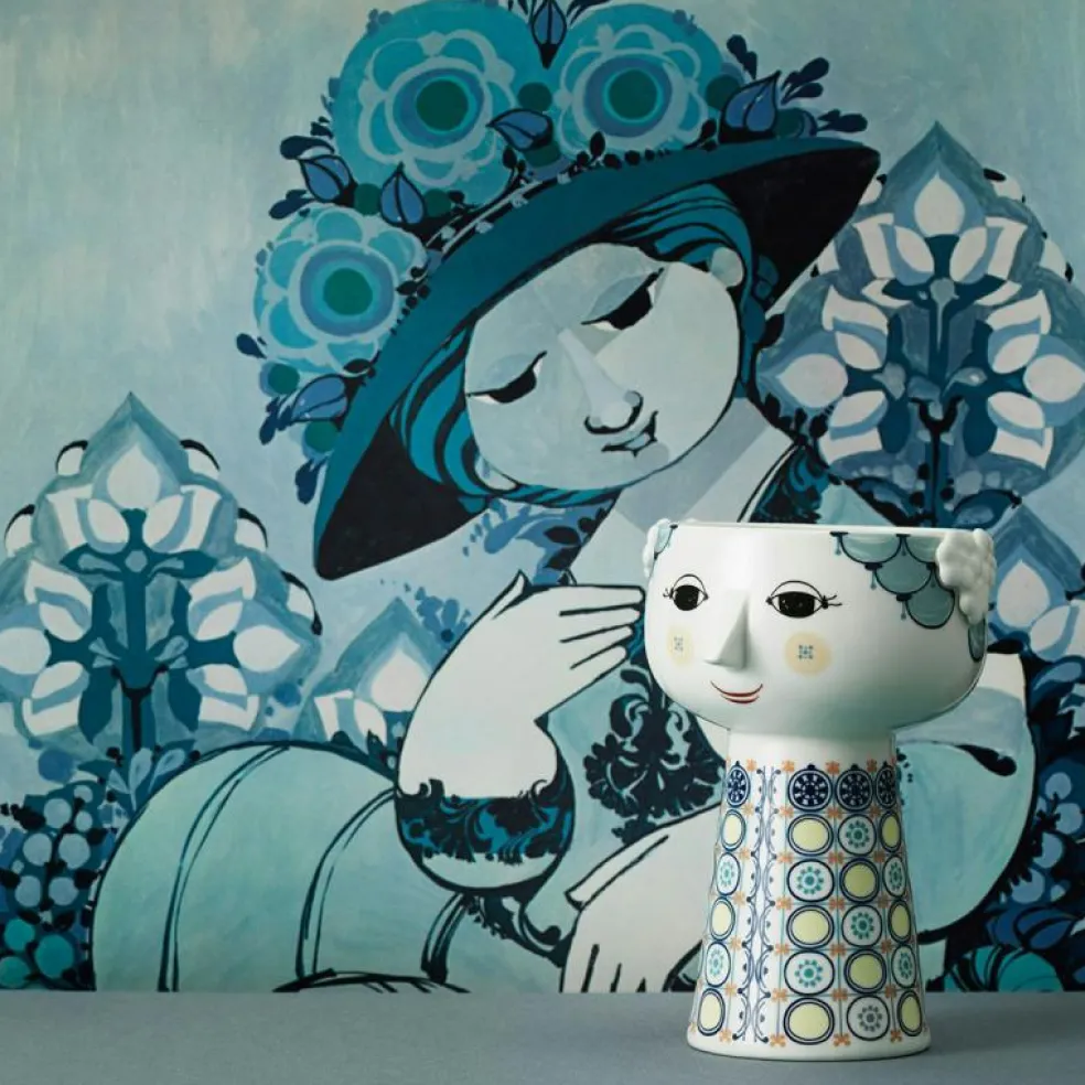 Eva Vas Blå, 12,5 cm