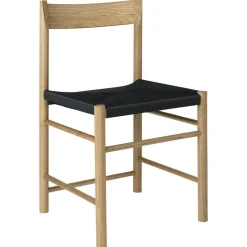 Brdr. Krüger Stolar-F Stol, Oljad Ek / Svart Vävband