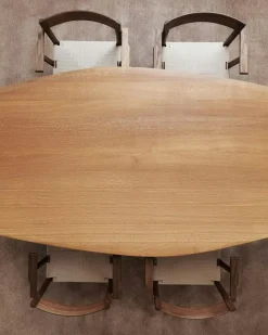 F Stol, Rökt Ek / Vävband I Linne