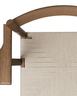 F Stol, Rökt Ek / Vävband I Linne