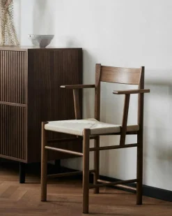 F Stol, Rökt Ek / Vävband I Linne