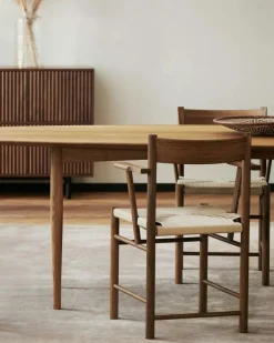 F Stol, Rökt Ek / Vävband I Linne