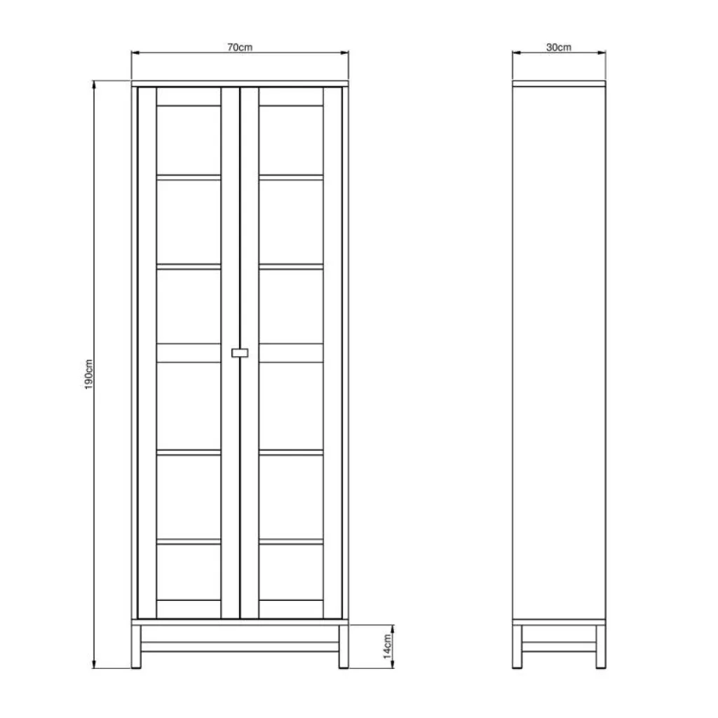 Mavis Skåp & Vitrinskåp-Falsterbo Skåp 190 cm Glasdörrar,