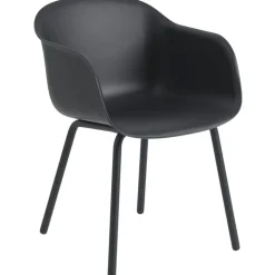 Muuto Trädgårdsstolar-Fiber Karmstol Utomhus, Antracit Svart