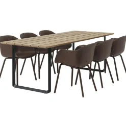 Muuto Trädgårdsstolar-Fiber Karmstol Utomhus, Antracit Svart