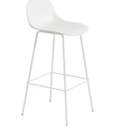 Fiber Tube Barstol Med Ryggstöd 65 cm, Svart / Antracit