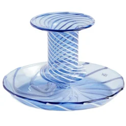 HAY Ljuslyktor-Flare Stripe Ljusstake, Rosa / Vit