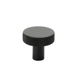 Beslag Design Knoppar & Dörrhandtag-Flat Knopp 26, Mattsvart