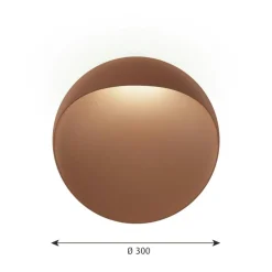 Louis Poulsen Vägglampor|Fasadlampor-Flindt Vägglampa Ø200 mm, Corten