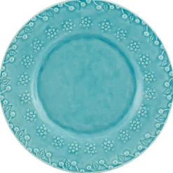 Bordallo Pinheiro Assietter-Flora Desserttallrik 23 cm, Blå