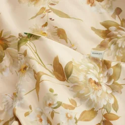 Floral Påslakan 220x220 cm, Sandvit