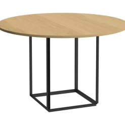 New Works Matbord Och Barbord-Florence Matbord 120 cm, Vit Viola Marmor / Vit