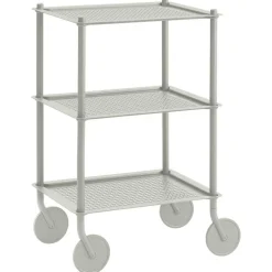 Muuto Rullvagnar Och Serveringsvagnar-Flow Serveringsvagn Hög, Taupe