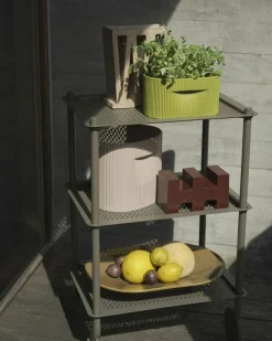 Muuto Rullvagnar Och Serveringsvagnar-Flow Serveringsvagn Hög, Taupe