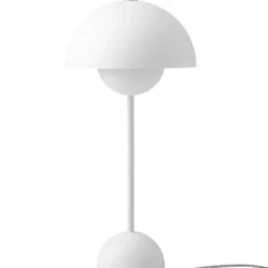 &Tradition Bordslampor-Flowerpot VP3 Bordslampa Gjord av PVC, Gjord av lackad metall, Grey Beige