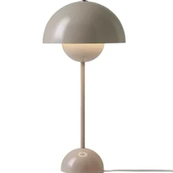 &Tradition Bordslampor-Flowerpot VP3 Bordslampa Gjord av PVC, Gjord av lackad metall, Grey Beige