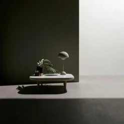 &Tradition Bordslampor-Flowerpot VP3 Bordslampa Gjord av PVC, Gjord av lackad metall, Grey Beige