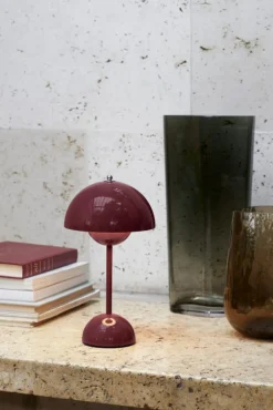 &Tradition Portabla Lampor|Portabla Lampor-Flowerpot VP9 Bordslampa Portabel, Matt Light Grey