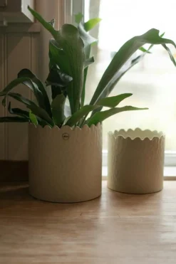 Flowery Kruka Ø16 cm, Creme