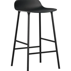Normann Copenhagen Barstolar & Barpallar-Form Barstol Stålben, 65cm, Svart