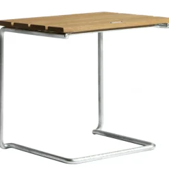 Grythyttan stålmöbler Fotpallar & Sittpuffar-Fotpall A3, Obehandlad Teak / Varmförzinkat Stål